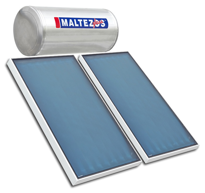 MALTEZOS GLASS  200L (2X0,90 X150) 2,7m Ηλιακός Θερμοσίφωνας