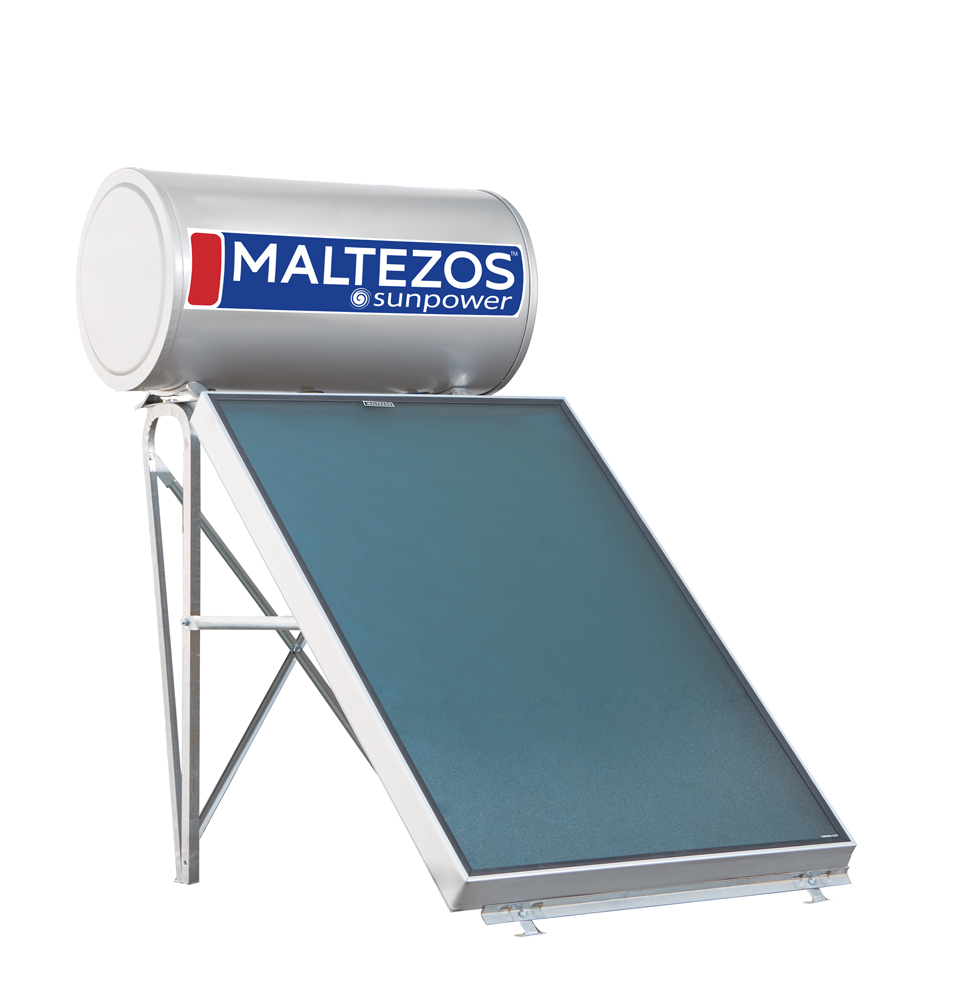MALTEZOS SUNPOWER 160L (130X150) 2m) Ηλιακός θερμοσίφωνας Εμαγιέ